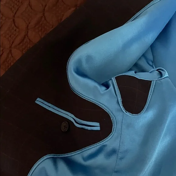Men's Black Blazer with Blue Lining